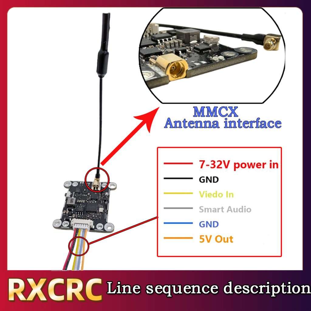 RXCRC 5.8G وحدة 48CH 1.6W VTX  - مراجعة Fpv Drone Camera وسعره